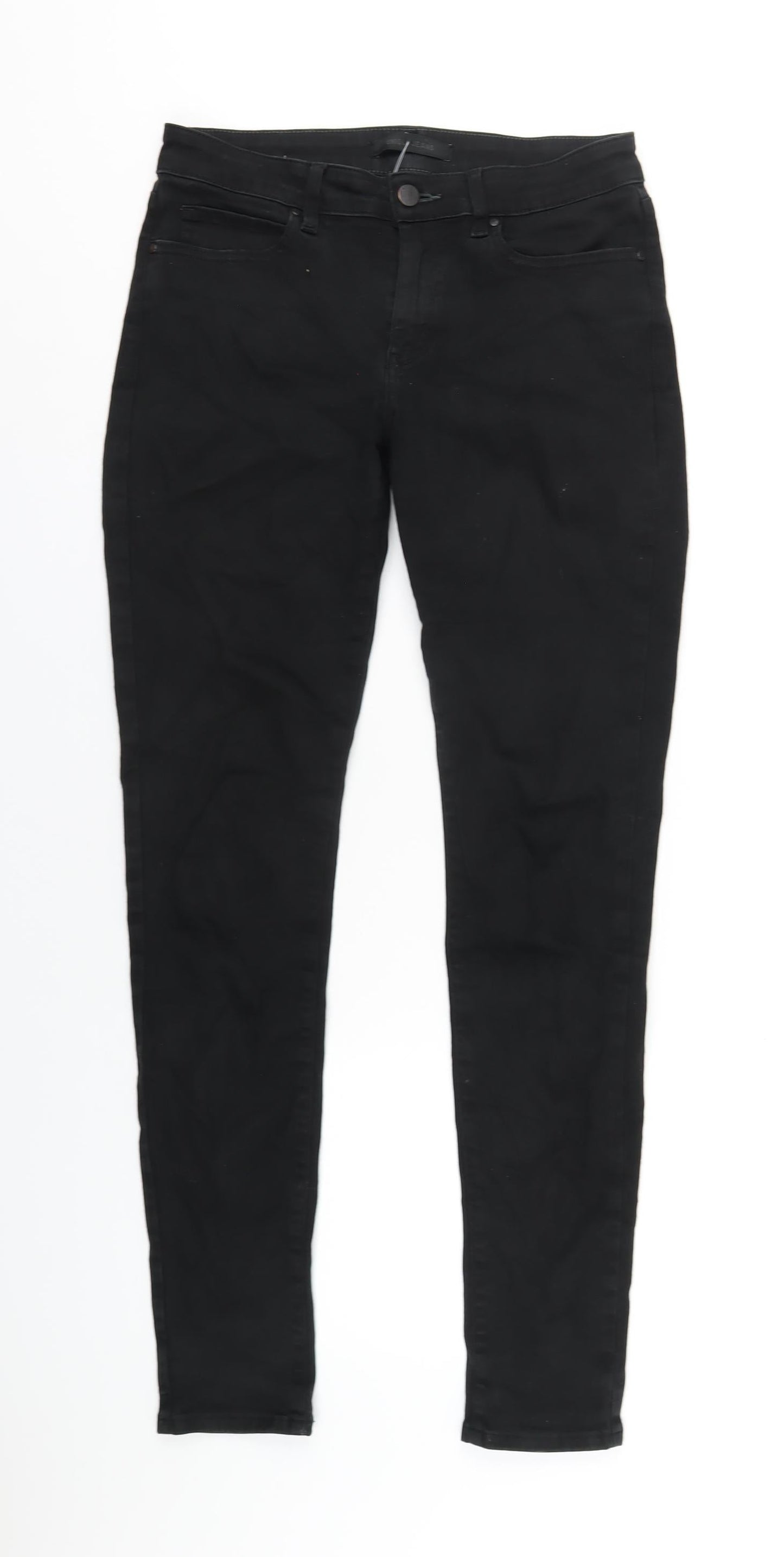 Uniqlo Womens Black Cotton Skinny Jeans Size 28 in L31 in Regular Zip