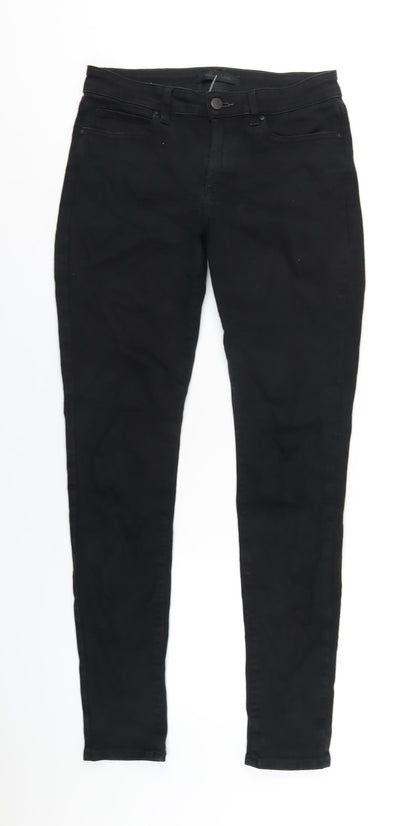 Uniqlo Womens Black Cotton Skinny Jeans Size 28 in L31 in Regular Zip