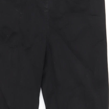 NEXT Womens Black Cotton Skinny Jeans Size 12 L32 in Regular Zip
