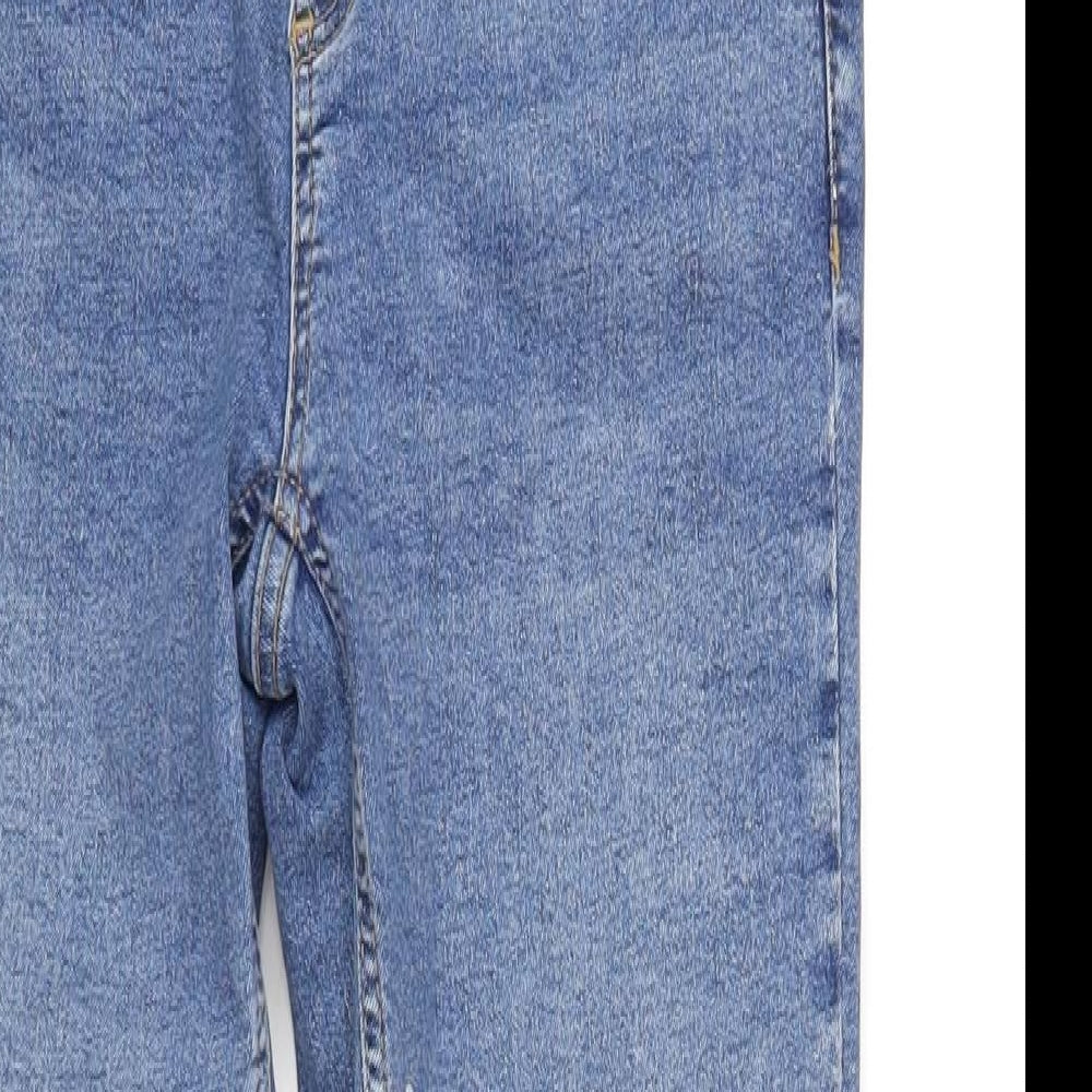 Topshop Womens Blue Cotton Skinny Jeans Size 28 in L34 in Regular