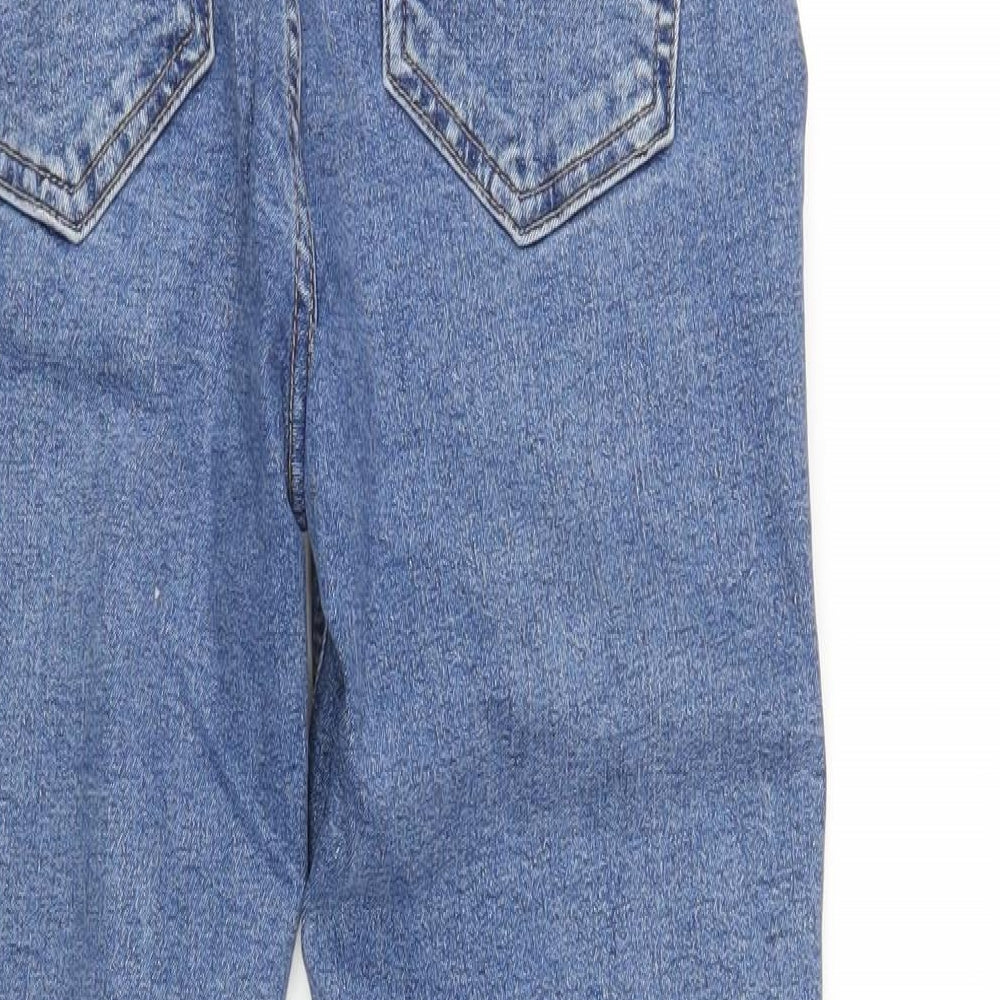 Topshop Womens Blue Cotton Skinny Jeans Size 28 in L34 in Regular