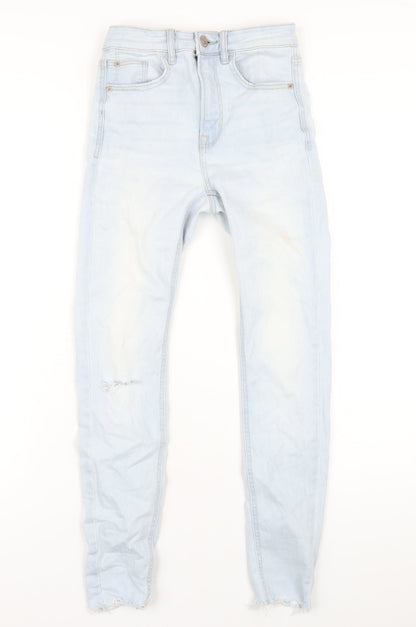 Womens UK Size 6 Stradivarius Regular Fit Skinny Blue Jeans