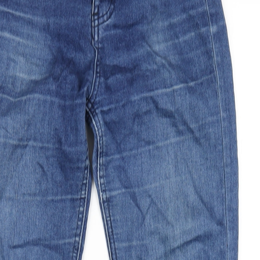 The Rock N Rev Womens Blue Cotton Skinny Jeans Size 6 L30 in Regular Zip