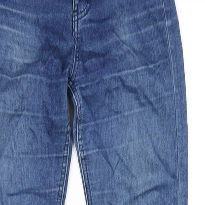 The Rock N Rev Womens Blue Cotton Skinny Jeans Size 6 L30 in Regular Zip