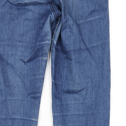 The Rock N Rev Womens Blue Cotton Skinny Jeans Size 6 L30 in Regular Zip
