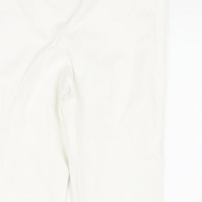NEXT Womens White Cotton Skinny Jeans Size 8 L29 in Regular Zip