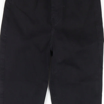 Topshop Womens Black Cotton Skinny Jeans Size 26 in L30 in Regular Zip