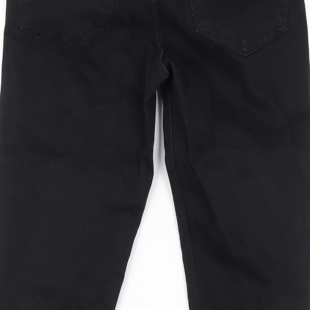 Topshop Womens Black Cotton Skinny Jeans Size 26 in L30 in Regular Zip