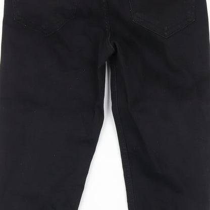 Topshop Womens Black Cotton Skinny Jeans Size 26 in L30 in Regular Zip