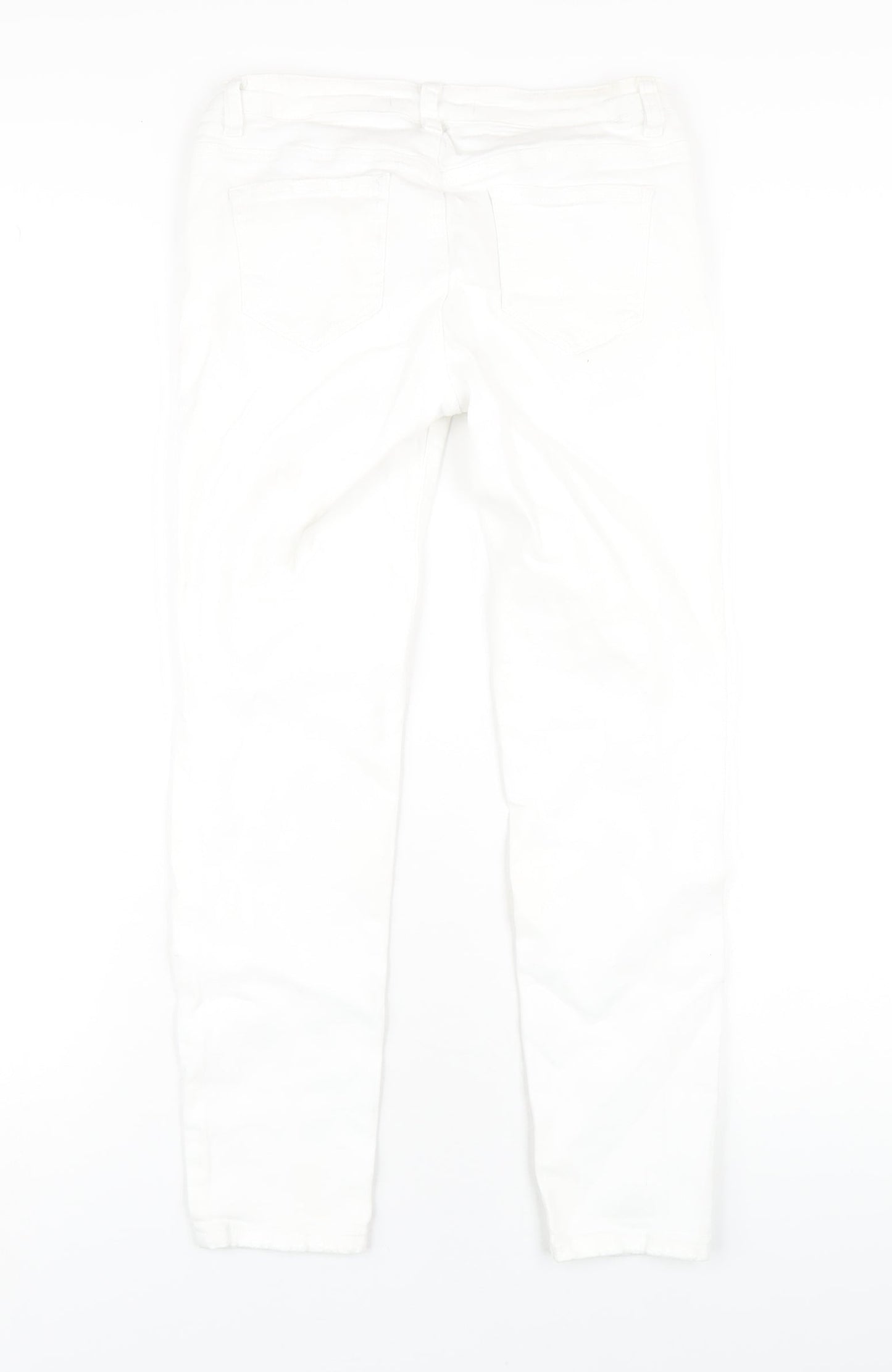 Womens UK Size 10 Toxik3 Regular Fit Skinny White Jeans
