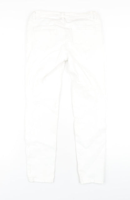 Womens UK Size 10 Toxik3 Regular Fit Skinny White Jeans