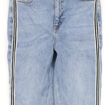 Miss Selfridge Womens Blue Cotton Skinny Jeans Size 8 L29 in Regular Zip