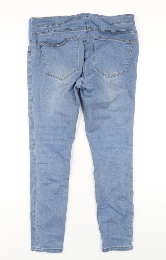 NEXT Womens Blue Cotton Skinny Jeans Size 10 L27 in Regular