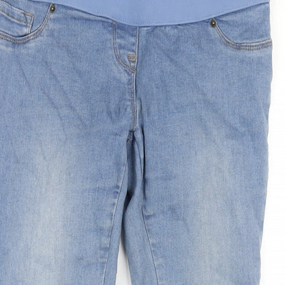 NEXT Womens Blue Cotton Skinny Jeans Size 10 L27 in Regular