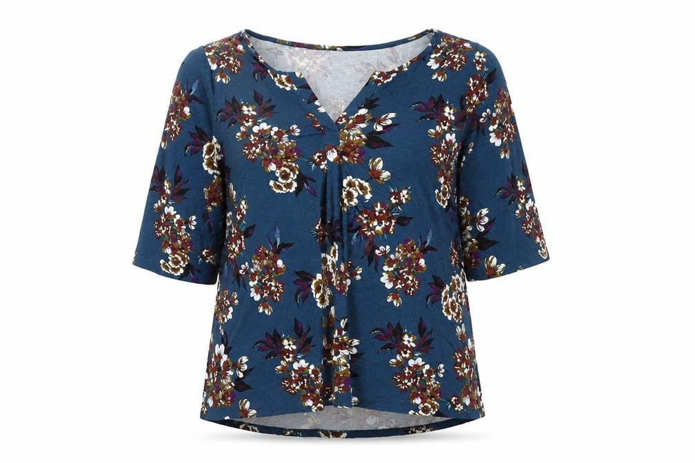 Womens UK Size 22 Cynthia Rowley Blue Basic T-Shirt