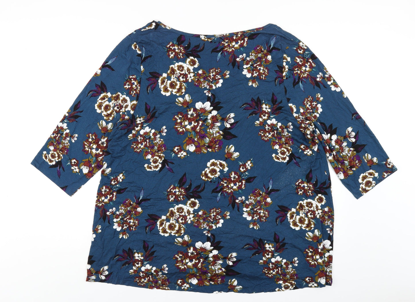 Womens UK Size 22 Cynthia Rowley Blue Basic T-Shirt