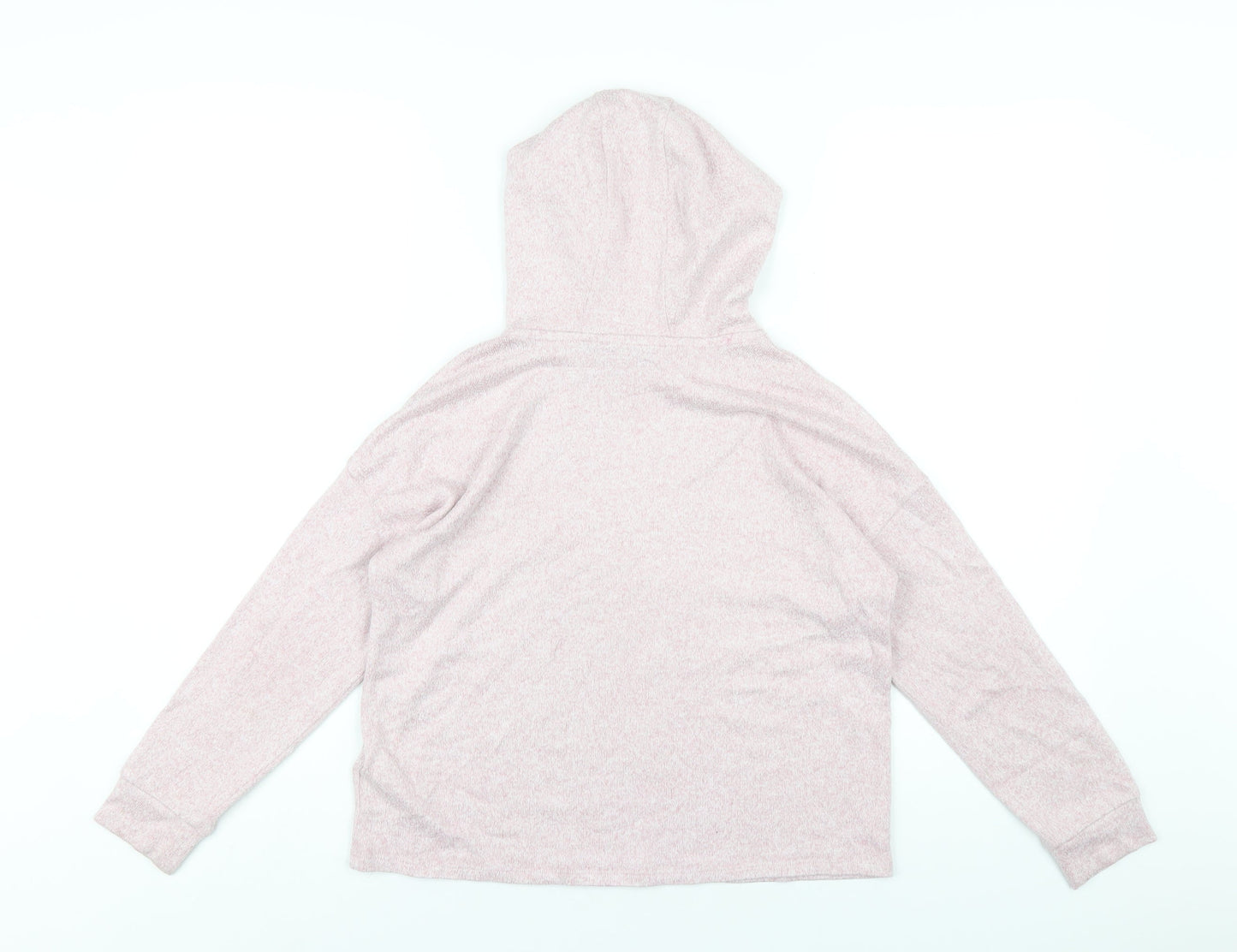 Marks and Spencer Girls Pink Vinyl Pullover Hoodie Size 10-11 Years Pullover