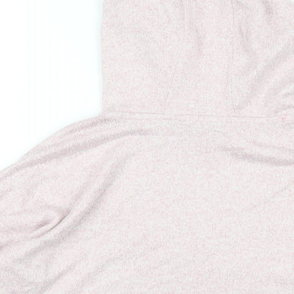 Marks and Spencer Girls Pink Vinyl Pullover Hoodie Size 10-11 Years Pullover