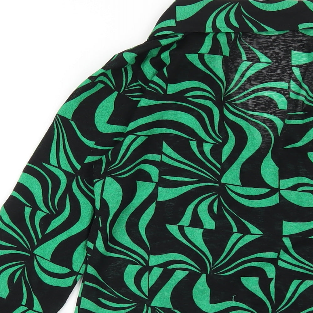 Womens UK Size 8 New Look Green Basic Button-Up