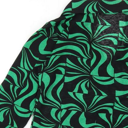 Womens UK Size 8 New Look Green Basic Button-Up
