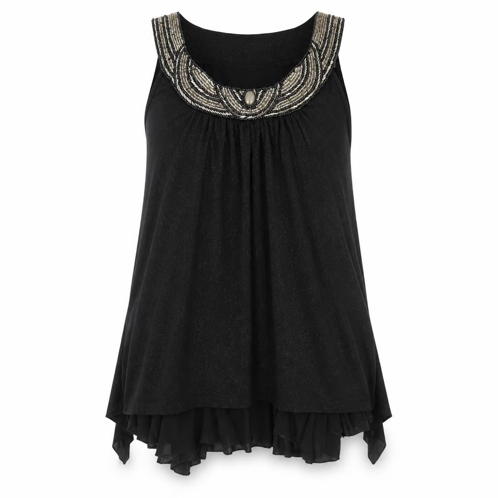 Womens UK Size M Wallis Black Basic T-Shirt