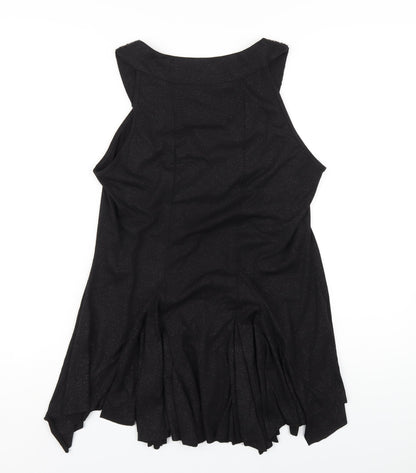 Womens UK Size M Wallis Black Basic T-Shirt