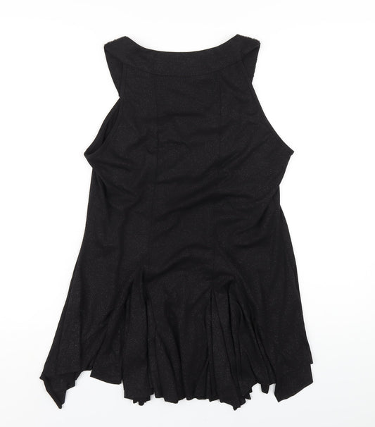 Womens UK Size M Wallis Black Basic T-Shirt