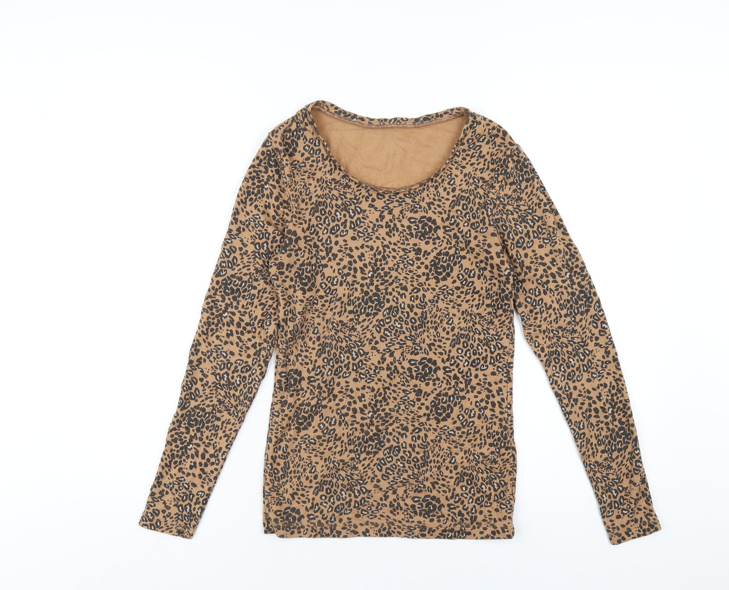 Womens UK Size 12 Marks and Spencer Brown Basic T-Shirt