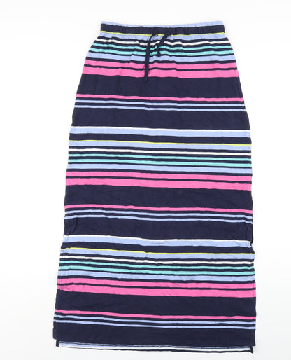 Crew Clothing Womens Multicoloured Striped Viscose Maxi Skirt Size 10