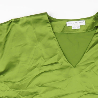 Never Fully Dressed Womens Green Polyethylene A-Line Size 6 V-Neck Pullover