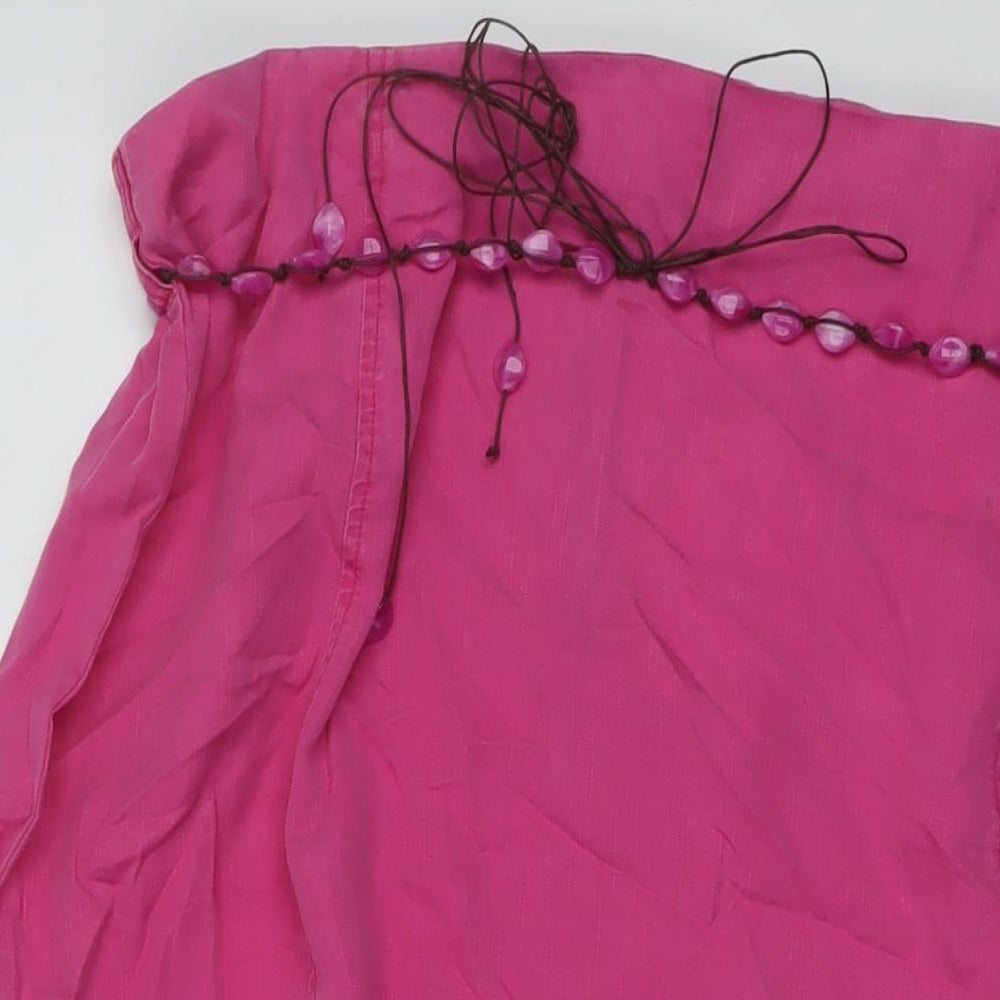 Ann Harvey Womens Pink Lyocell A-Line Skirt Size 20 Zip