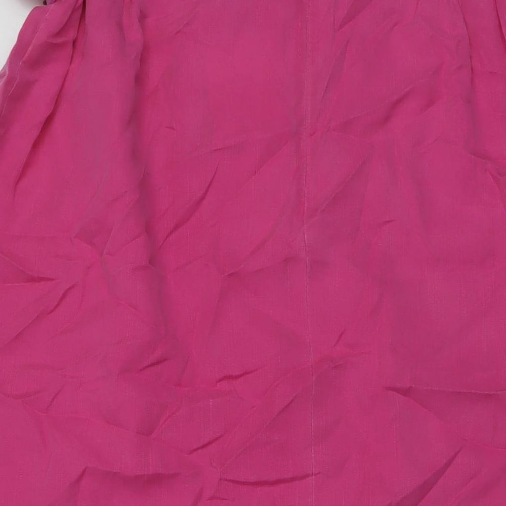 Ann Harvey Womens Pink Lyocell A-Line Skirt Size 20 Zip