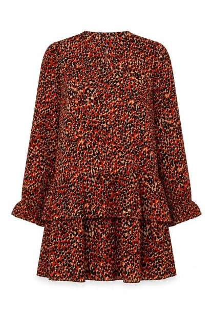 IVIVI Womens Red Polyester A-Line Size L V-Neck Zip