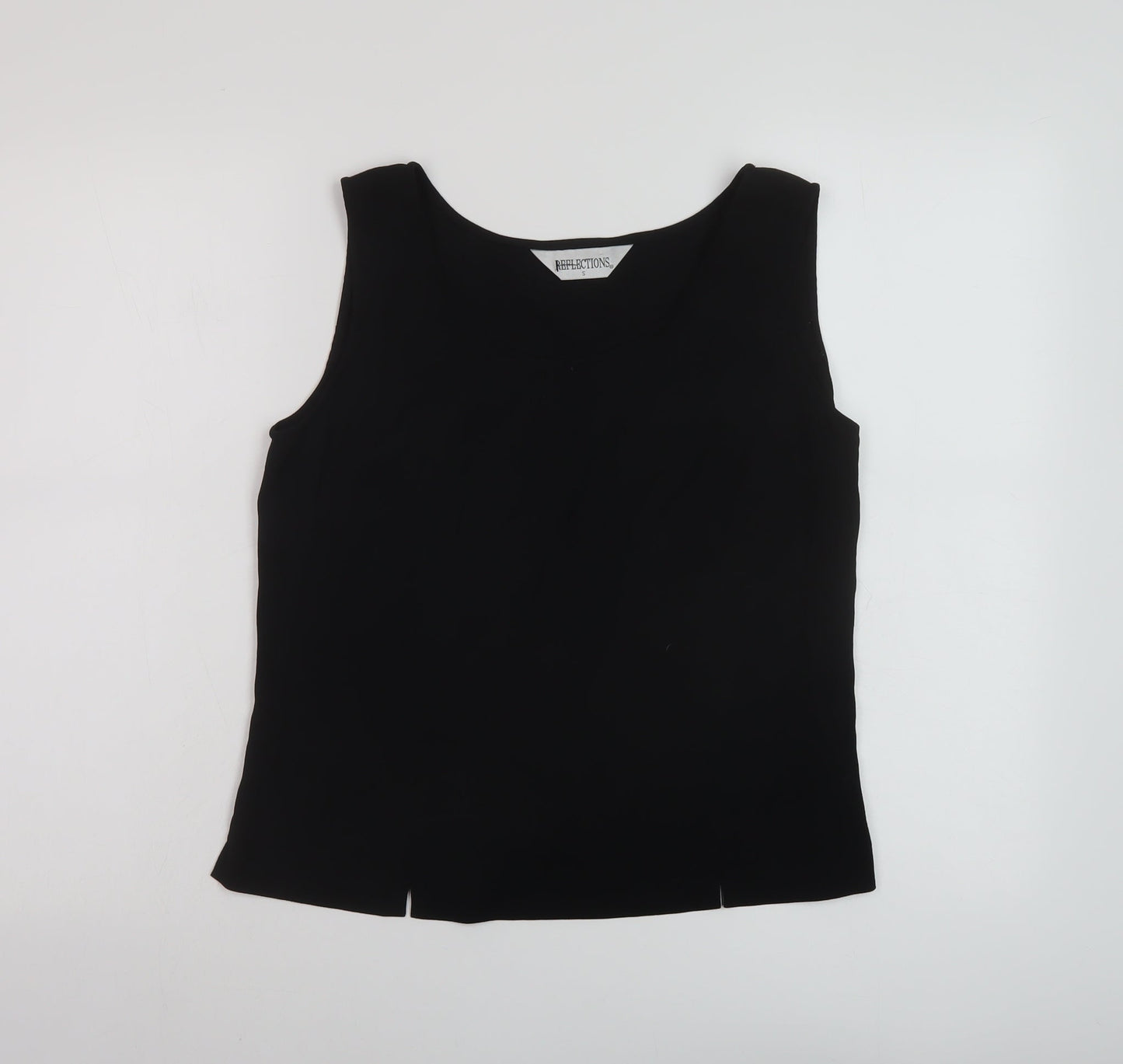 Womens UK Size S Reflections Black Basic Tank