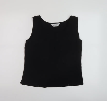 Womens UK Size S Reflections Black Basic Tank