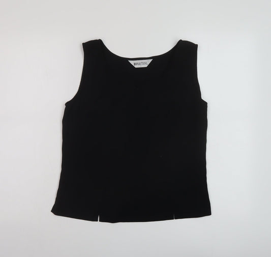 Womens UK Size S Reflections Black Basic Tank