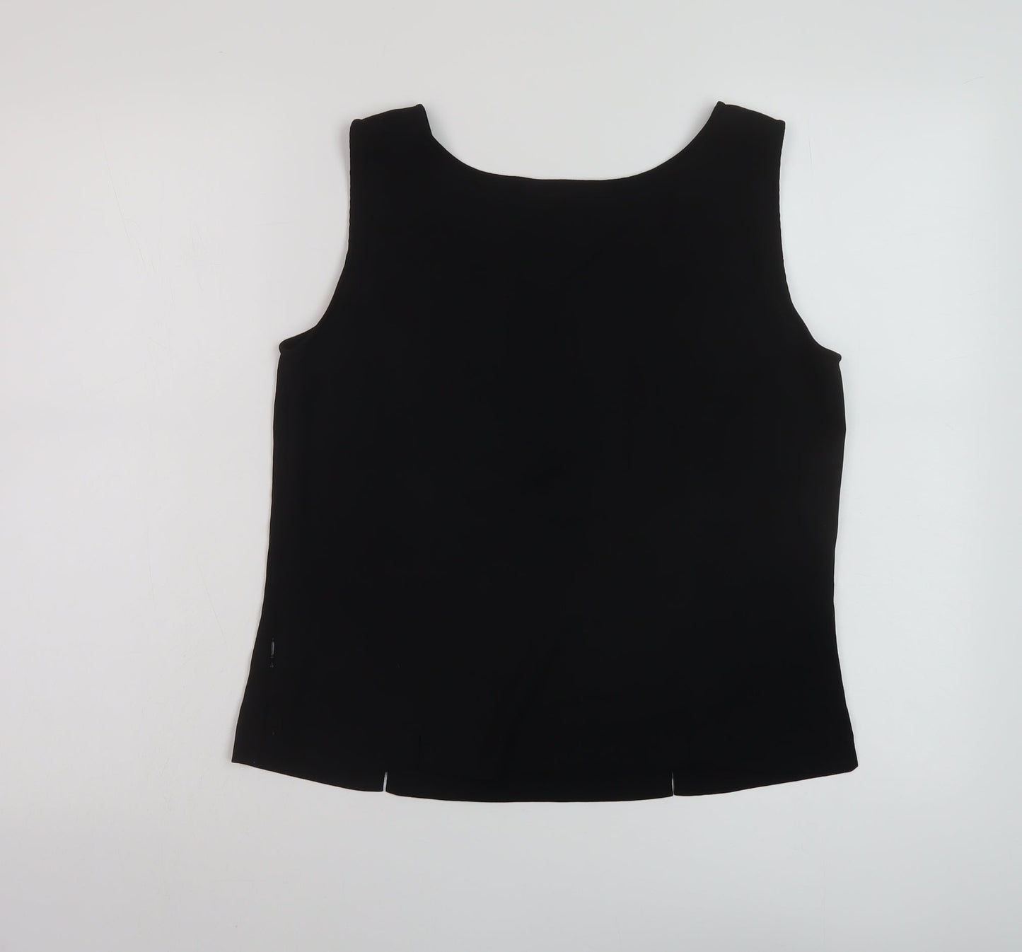 Womens UK Size S Reflections Black Basic Tank