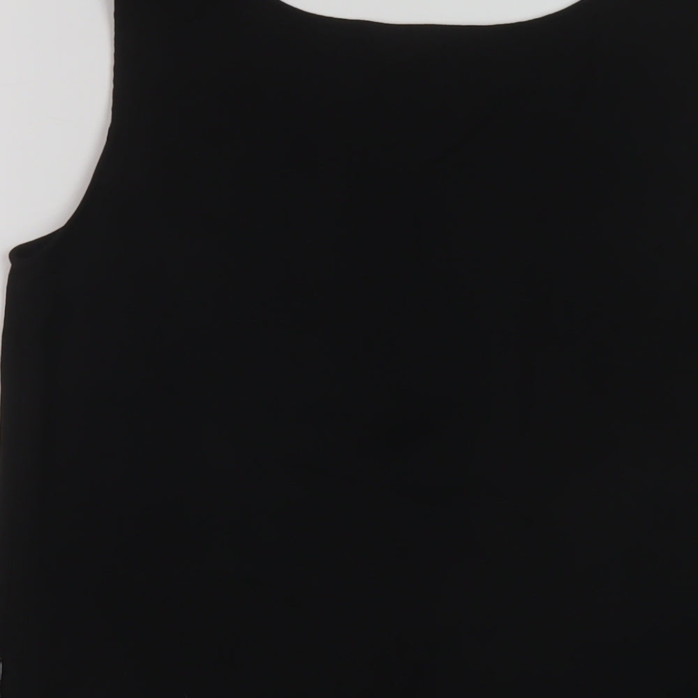 Womens UK Size S Reflections Black Basic Tank