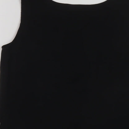 Womens UK Size S Reflections Black Basic Tank