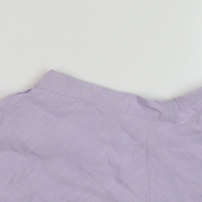 Jack Wills Womens Purple Cotton Basic Shorts Size 8 L3 in Regular Pull On
