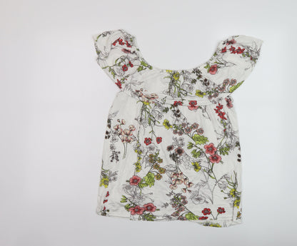Womens UK Size 10 NEXT White Basic Blouse