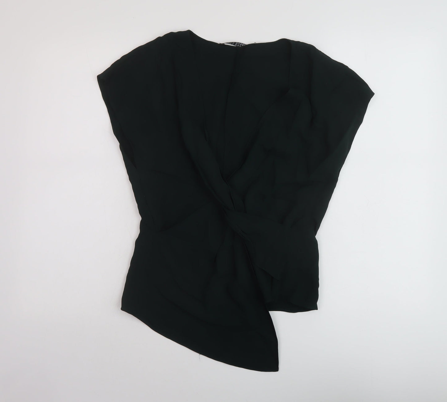 Womens UK Size S Zara Green Basic Blouse