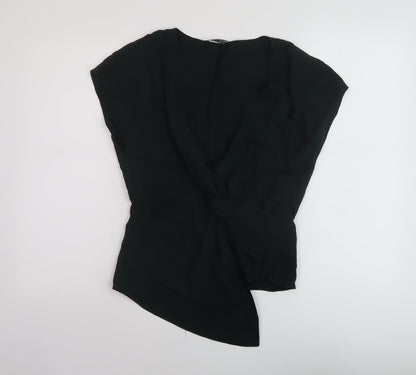 Womens UK Size S Zara Green Basic Blouse