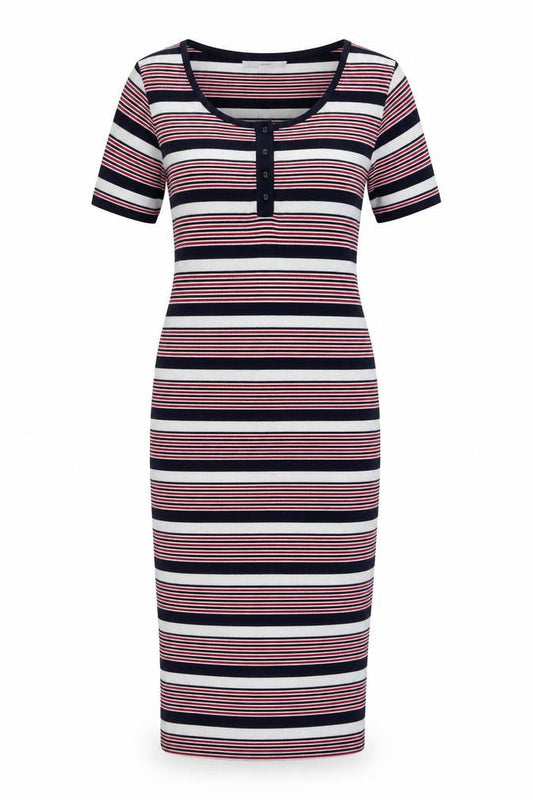 NEXT Womens Multicoloured Striped Polyester Bodycon Size 10 Round Neck Pullover