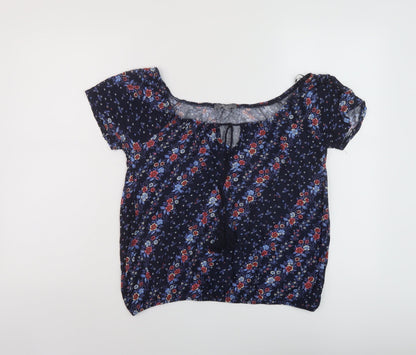 Womens UK Size 10 Principles Blue Basic Blouse