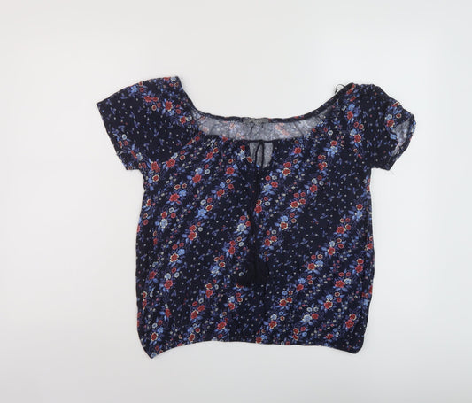 Womens UK Size 10 Principles Blue Basic Blouse