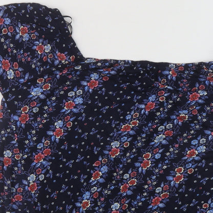 Womens UK Size 10 Principles Blue Basic Blouse