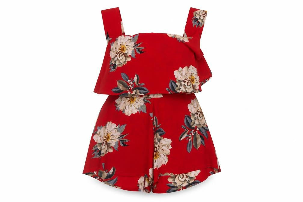 Womens UK Size 12 Missguided One-Piece Red Playsuit