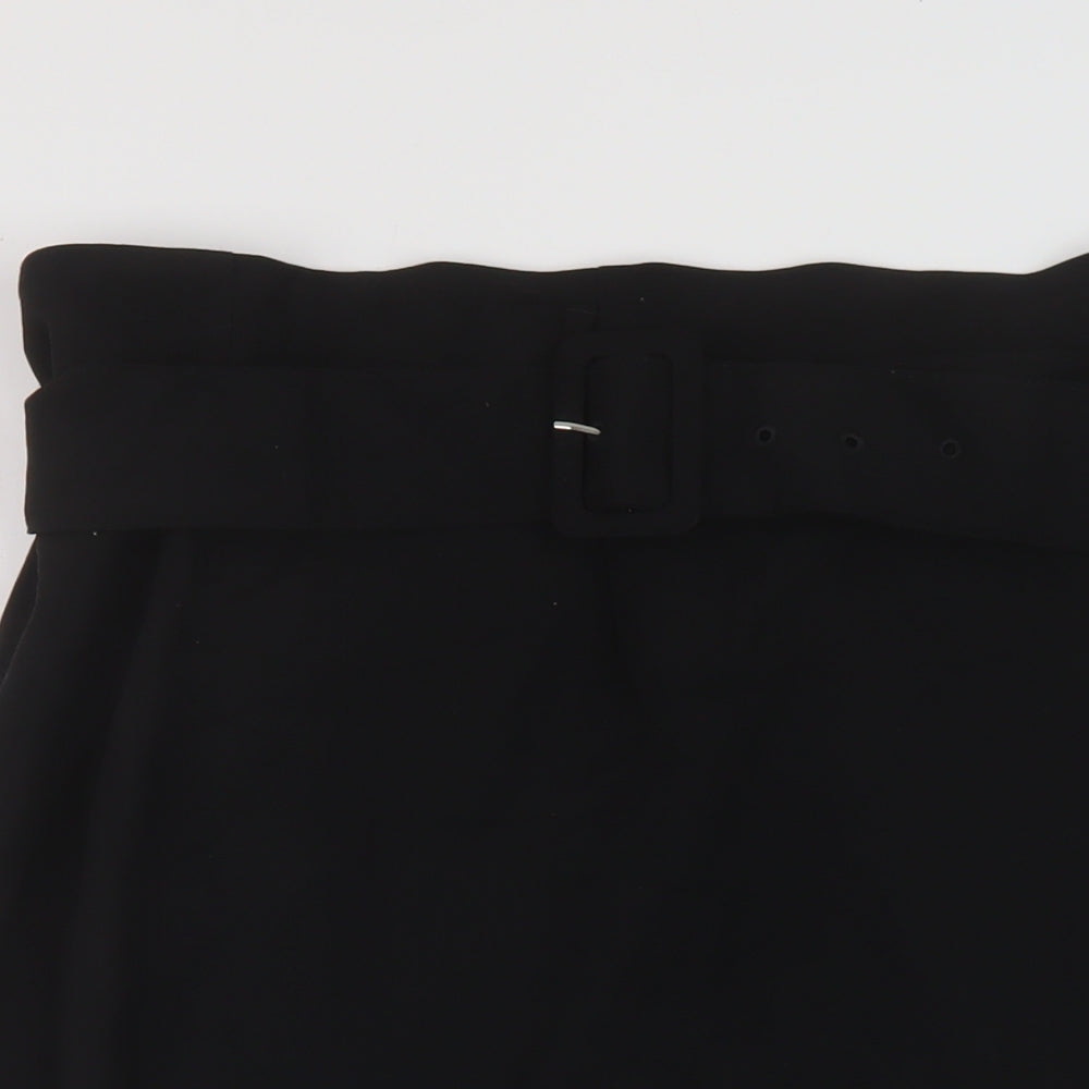 Marks and Spencer Womens Black Polyester Straight & Pencil Skirt Size 20 Zip