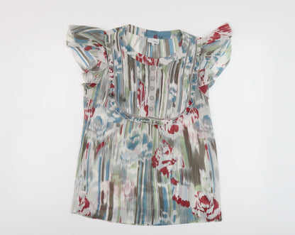 Womens UK Size 10 NEXT Multicoloured Basic Blouse